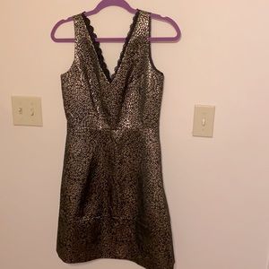 Black and gold cocktail dress